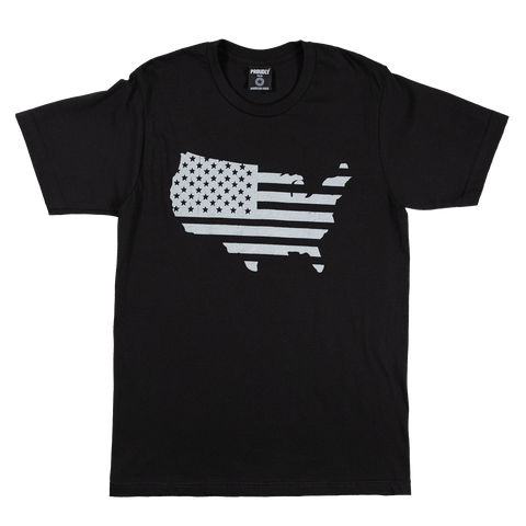 Men’s Patriotic Cotton T-Shirt – Vintage USA Flag Design | Made in USA Proudly USA  T-shirt