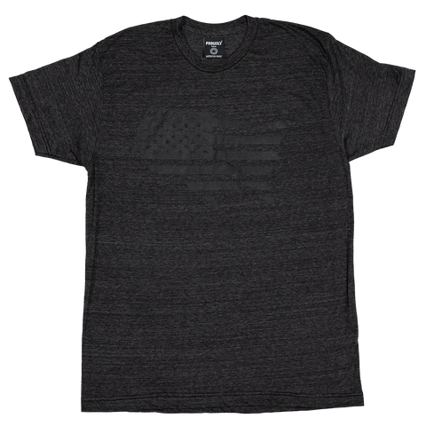 Men's TriBlend Heather Charcoal Patriotic T-Shirt – USA Flag Graphic | Made in USA Proudly USA  T-shirt