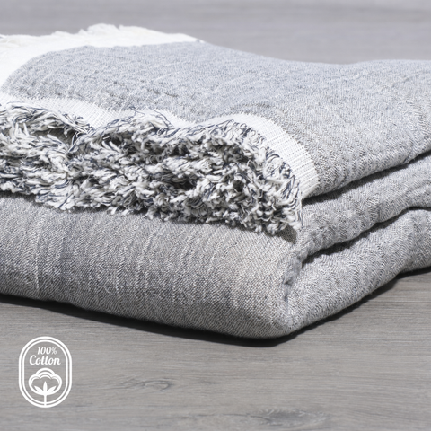 Reversible 100% Cotton Muslin Throw Blanket – Lightweight Breathable Bedding | Made in USA Carolina Cottons  Throw Blankets
