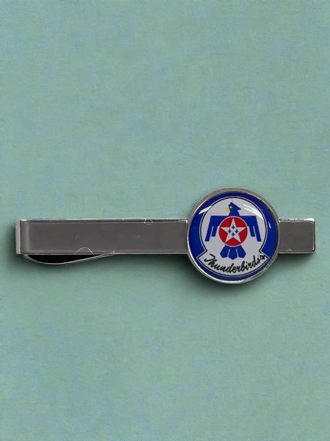 Thunderbird Emblem Tie Bar – Silver-Tone Military Accessory for Air Force Personnel | Made in USA Michelle Marie Boutique 