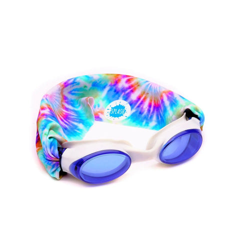 Tie Dye Swim Goggles With Tangle-Free Strap – One Size Fits Kids to Adults | Assembled in USA Splash Place  Swim Goggles