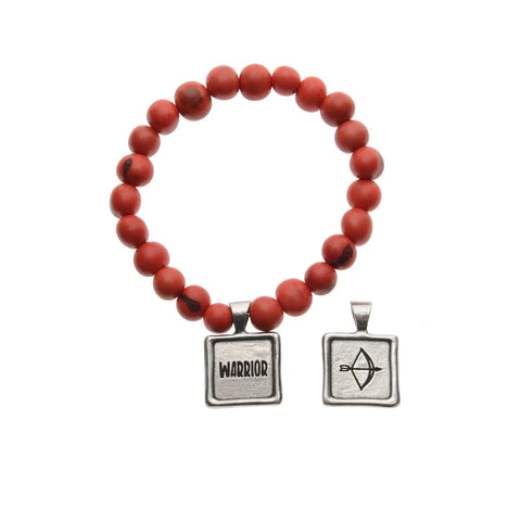 Tiger Red Acai Seed Beaded Bracelet – Handcrafted Inspirational Wax Seal Charm | Made in USA Whitney Howard Designs  Wax Seals Acai Seeds of Life