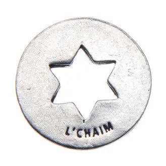To Life Blessing Ring Charm – Handcrafted Pewter Jewish Star Token | Inspirational Gift Made in USA Whitney Howard Designs  Blessing Ring