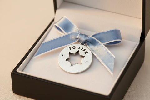 To Life Blessing Ring Charm – Handcrafted Pewter Jewish Star Token | Inspirational Gift Made in USA Whitney Howard Designs  Blessing Ring