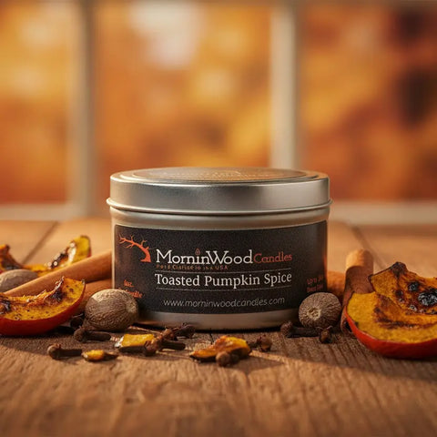 Toasted Pumpkin Spice Soy Candle Tin – 7oz Hand-Poured Home Fragrance | MorninWood Candles – Made in USA MorninWood Candles  Candles