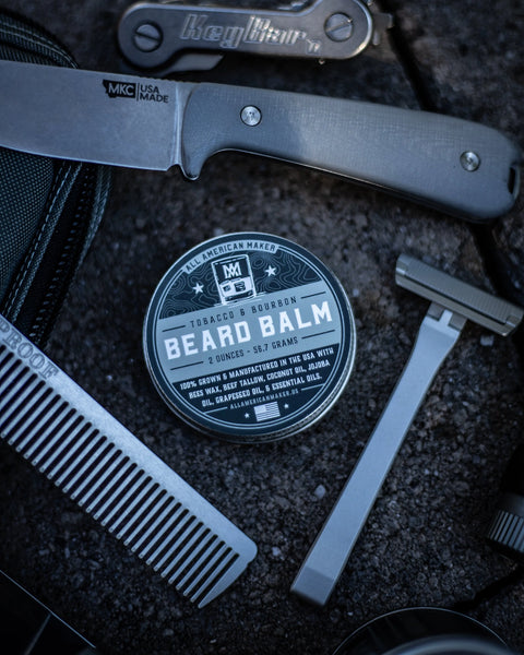 Tobacco And Bourbon Beard Balm 2 Oz – Natural Grooming | Made In USA All American Maker 