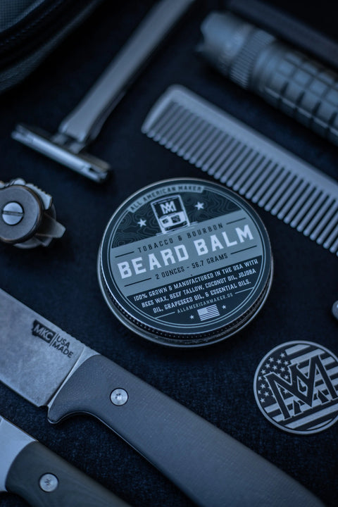 Tobacco And Bourbon Beard Balm 2 Oz – Natural Grooming | Made In USA All American Maker 