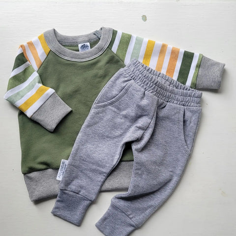 Toddler Colorblock French Terry Pullover Sweatshirt – Soft Cotton Blend | Made in USA Cozy Layering Shirt Adventure Clothes Company  Kids Hoodie
