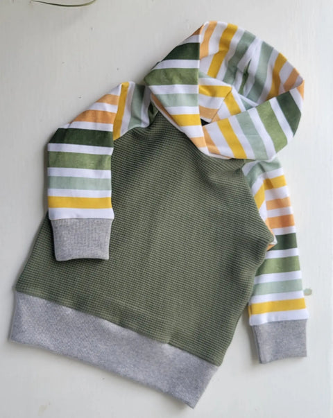 Toddler Colorblock French Terry Pullover Sweatshirt – Soft Cotton Blend | Made in USA Cozy Layering Shirt Adventure Clothes Company  Kids Hoodie