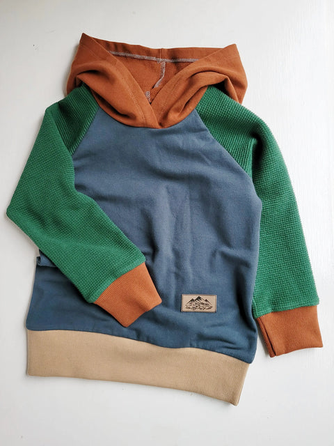 Toddler Multi-Color Mid-Weight French Terry Hoodie – Durable American Fabric | Made in USA Adventure Clothes Company  Kids Hoodie