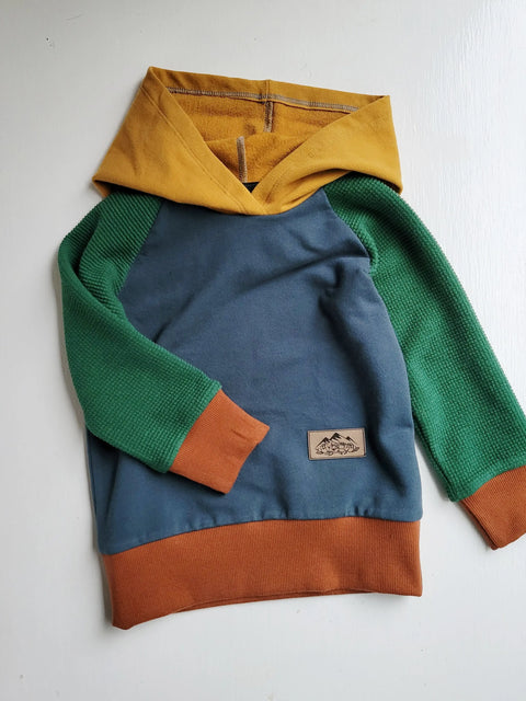 Toddler Multi-Color Mid-Weight French Terry Hoodie – Durable American Fabric | Made in USA Adventure Clothes Company  Kids Hoodie
