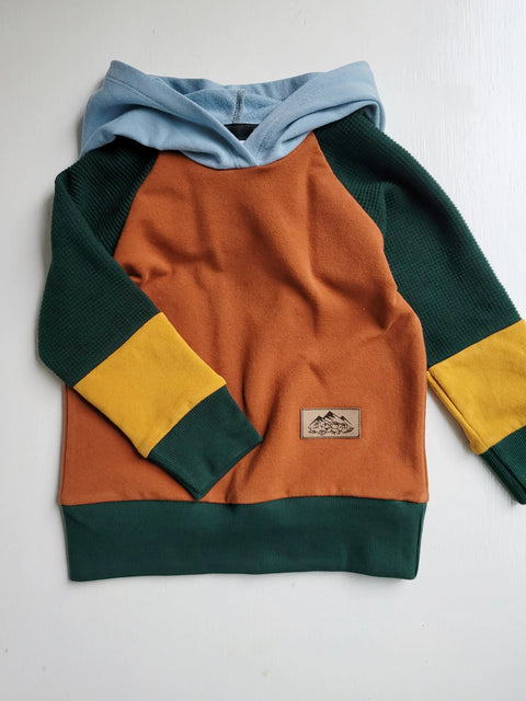 Toddler Multi-Color Mid-Weight French Terry Hoodie – Durable American Fabric | Made in USA Adventure Clothes Company  Kids Hoodie