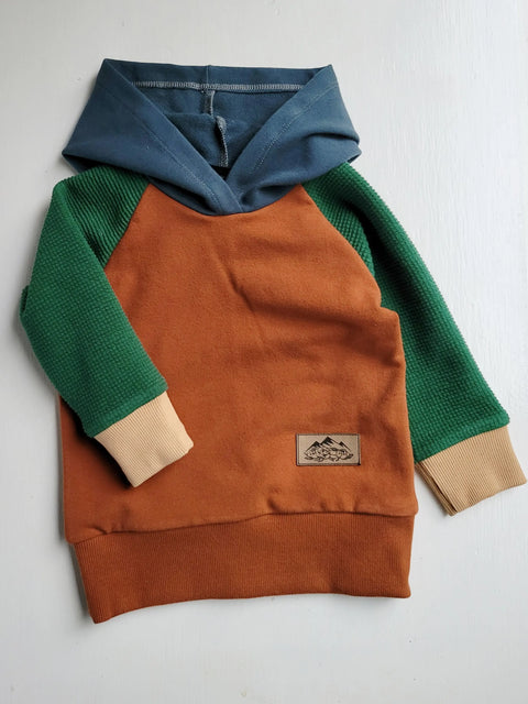 Toddler Multi-Color Mid-Weight French Terry Hoodie – Durable American Fabric | Made in USA Adventure Clothes Company  Kids Hoodie