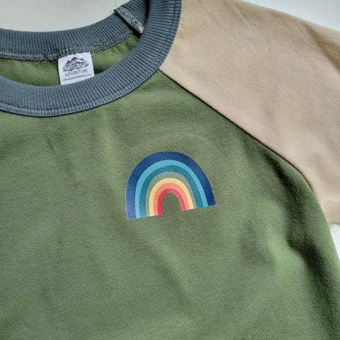 Toddler Organic Cotton Graphic Green Tee – Chicken Design – Soft Stretch Jersey | Made in USA Adventure Clothes Company 