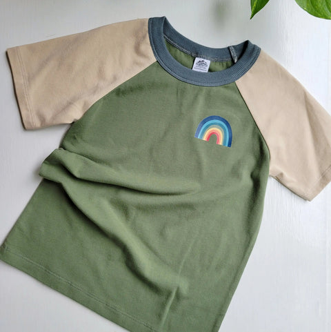 Toddler Organic Cotton Graphic Green Tee – Chicken Design – Soft Stretch Jersey | Made in USA Adventure Clothes Company 