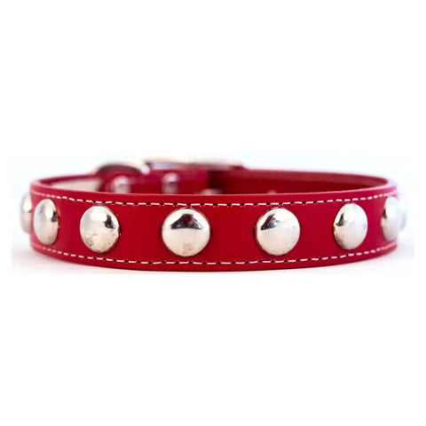 Top-Grain Leather Studded Dog Collar – Hand-Finished Comfort Fit – Auburn Leathercrafters | Made in USA Auburn Leathercrafters  item