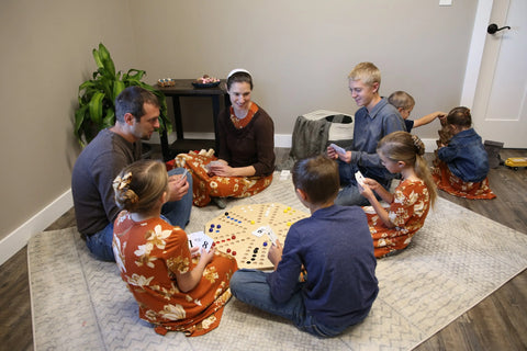 Travel Marble Chase Game Set 23.75 Inch – Double-Sided Family Board Game with Cards | Made in USA by Amish Family Amish Toy Box  Board Game