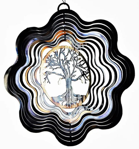 Tree of Life Wind Spinner – Handmade Outdoor Garden Decor | Made in USA Knights Home Decor  item