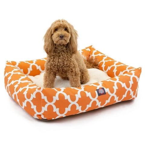 Trellis Luxe Bagel Pet Bed – Plush Cozy Dog and Cat Cushion | Handmade in USA Majestic Pet