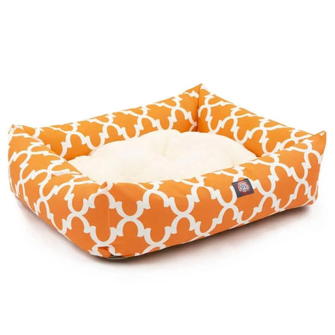 Trellis Luxe Bagel Pet Bed – Plush Cozy Dog and Cat Cushion | Handmade in USA Majestic Pet