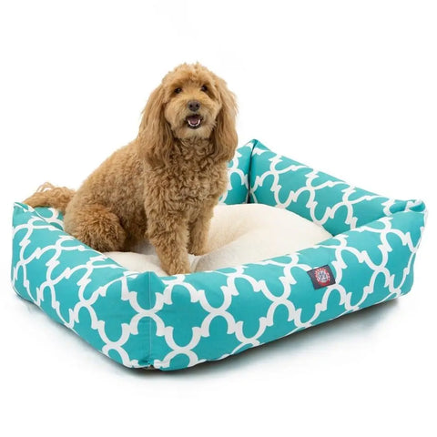 Trellis Luxe Bagel Pet Bed – Plush Cozy Dog and Cat Cushion | Handmade in USA Majestic Pet