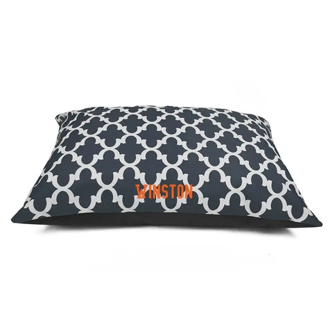 Trellis Pattern Personalized Dog Bed – Plush Super Value Cushion | Made in USA Majestic Pet