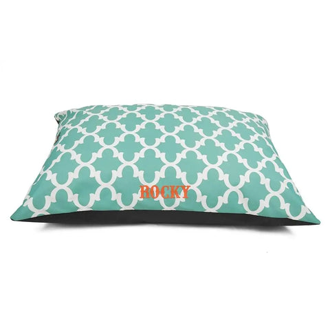 Trellis Pattern Personalized Dog Bed – Plush Super Value Cushion | Made in USA Majestic Pet