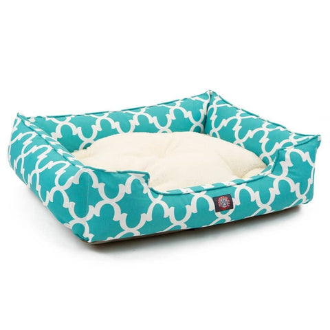 Contemporary Trellis Pattern Pet Bed – Plush Fiberfill Cushion | Made in USA Majestic Pet 