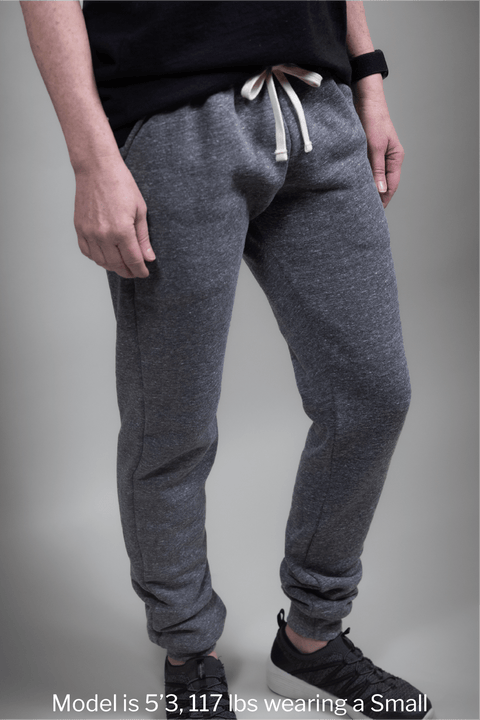 Heather Gray Triblend Fleece Jogger Sweatpants – Premium 7.4 oz Soft Fabric | Made in USA Proudly USA  Fleece