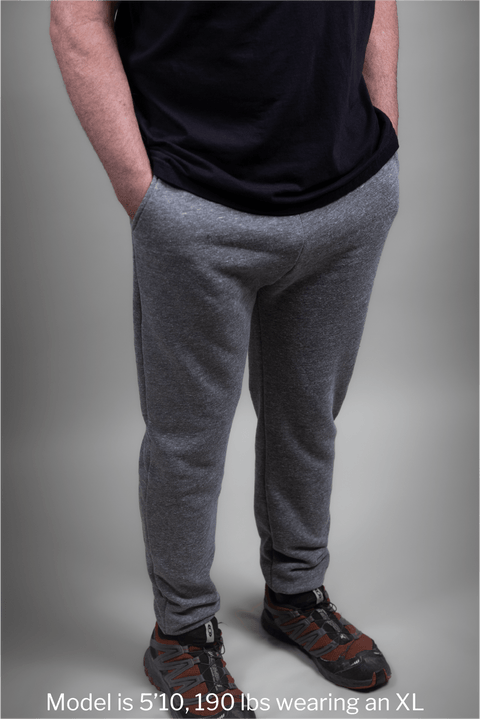 Heather Gray Triblend Fleece Jogger Sweatpants – Premium 7.4 oz Soft Fabric | Made in USA Proudly USA  Fleece