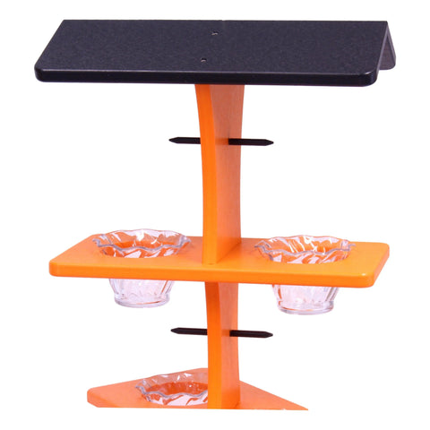 Triple Deck Oriole Jelly Feeder  – Eco-Friendly Poly Lumber | Amish-Made in USA Backyard Bird Station Amish Toy Box  Bird Feeder