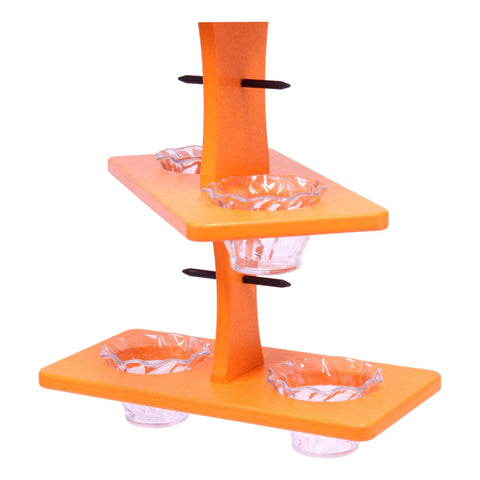 Triple Deck Oriole Jelly Feeder  – Eco-Friendly Poly Lumber | Amish-Made in USA Backyard Bird Station Amish Toy Box  Bird Feeder