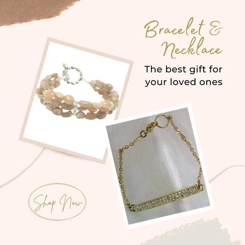 Triple Strand Sunstone Gemstone Bracelet 7-8 Inch Adjustable Neutral Tones – Handmade | Made in USA Michelle Marie Boutique  Bracelet