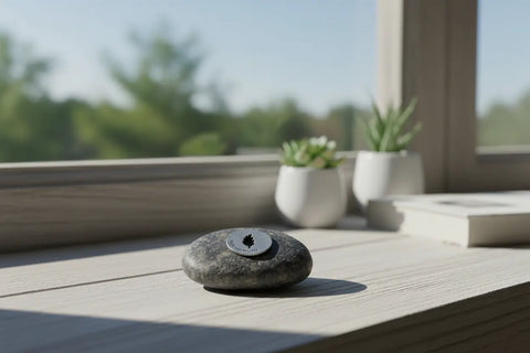 Trust and Believe Meditation Stone – Handcrafted Natural River Rock with Recycled Pewter | Inspirational Gift Made in USA by Whitney Howard Designs Whitney Howard Designs  Meditation Stones
