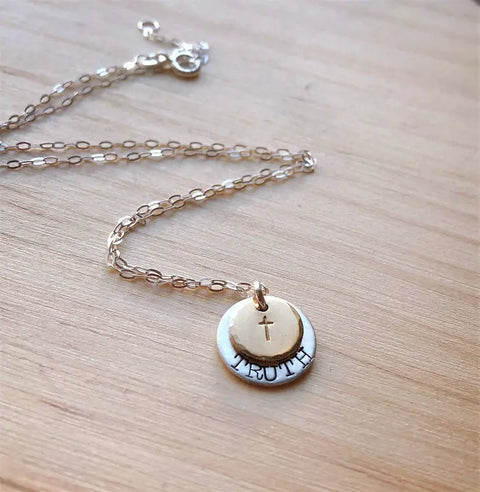 Truth Necklace- Mixed Metals Liberty Cottage Design 