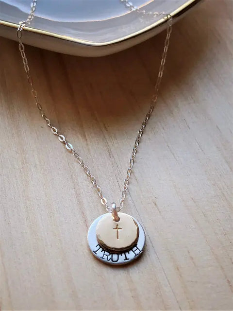 Truth Necklace- Mixed Metals Liberty Cottage Design 