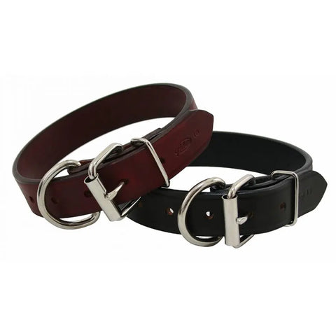 Tuff-Stuff 1-1/4 Inch Wide Full Grain Leather Dog Collar – Durable Burgundy Design | Made in USA Auburn Leathercrafters  item