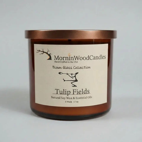 Tulip Fields Soy Candle 17 Oz – Hand Poured 3-Wick Home Fragrance | Crafted in USA by MorninWood MorninWood Candles  3 Wick Candle