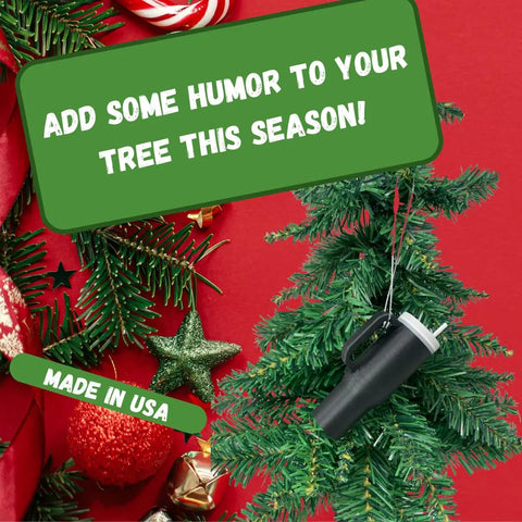 Decorate your tree with the Tumbler Cup Replica Christmas Ornament by Chatelet Manufacturing—a fun 2023 water bottle-inspired holiday piece! Made in USA. Add some humor to your tree this season!.