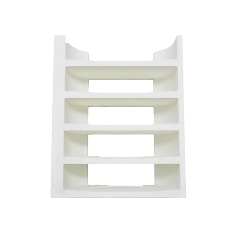 The Chatelet Manufacturing Lid Organizer Rack stores up to 5 Yeti Rambler or tumbler lids plus metal straws, with four open shelves and a flat base. Made in the USA, its ideal for organizing your drinkware accessories on any counter.