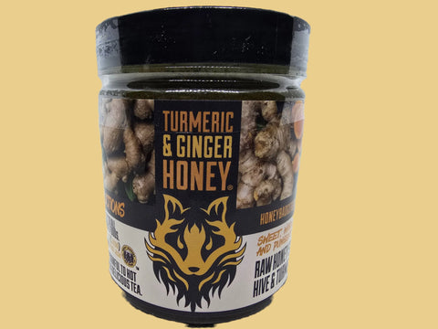 Turmeric & Ginger Honey Honey Badgers Bee Farm  All natural Tea