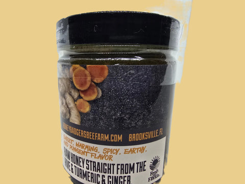 Turmeric & Ginger Honey Honey Badgers Bee Farm  All natural Tea