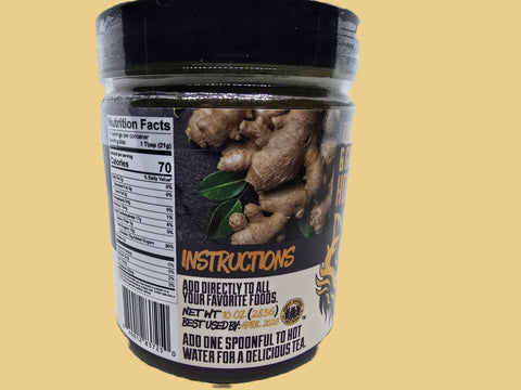 Turmeric & Ginger Honey Honey Badgers Bee Farm  All natural Tea