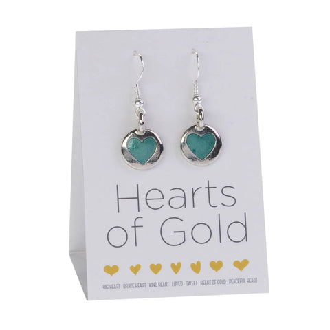 Turquoise Heart Dangle Earrings – Handcrafted Silver-Tone Jewelry | Thoughtful Gift | Made in USA Whitney Howard Designs  Earrings