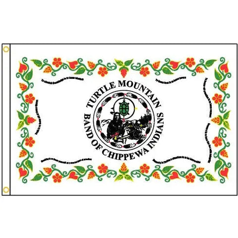 Turtle Mountain Band of Chippewa Indians Outdoor Nylon Flag – 200 Denier UV-Resistant Colors | Made in USA Freedom Flag and Pole 