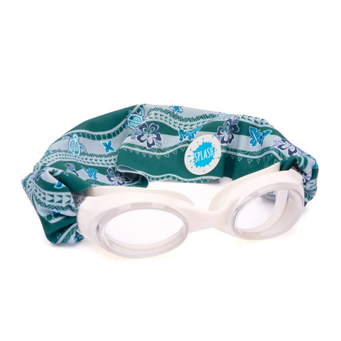 Turtle Turnpike Print Swim Goggles With Tangle-Free Strap – Adjustable Size Kids To Adults | Assembled in USA Splash Place  Swim Goggles