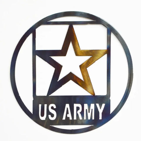 US Army Metal Wall Art – Patriotic Industrial Decor | Handmade in USA Knights Home Decor  item