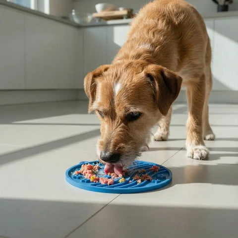 USA Flag Enrichment Lick Mat for Dogs and Cats – 8 Inch Slow Feeder with Suction Cups | Made in USA SodaPup  EMAT