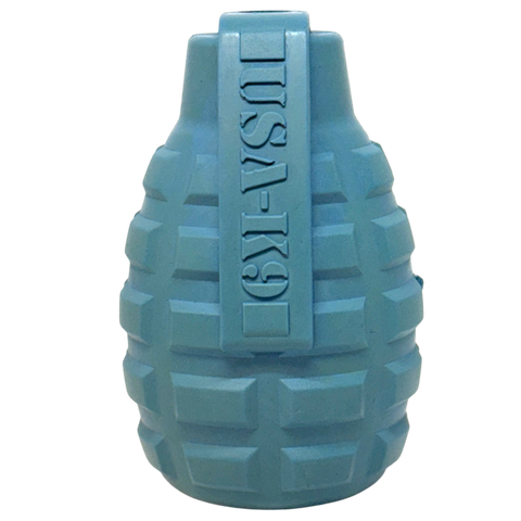 USA-K9 Grenade Durable Rubber Dog Chew Toy – Treat Dispenser – Made in USA SodaPup  Rubber Dog Toys