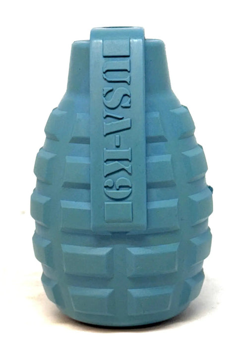 USA-K9 Grenade Durable Rubber Dog Chew Toy – Treat Dispenser – Made in USA SodaPup  Rubber Dog Toys
